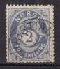 Norway 1872 Mi. 17 B    2 Sk. Posthorn CHRISTIANIA 9.12.1872 Cancel (2 Scans) !! - Gebruikt