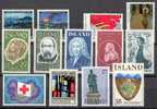 ICELAND - Full Year 1975 (Michel # 500-12) - Perfect MNH Quality - Full Years