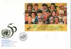 United Nations 1995 6 FDC  Anniversary Set Complete Mini Sheet - Collections, Lots & Series