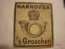 HANOVER, 1860,  MICHEL 17 OR SCOTT 18,   1 / 2 G BLACK,  UNUSED NG - Hanover