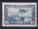 Canada 1938 Mi. 211    6 C Airmail Flugpostmarke Fairchild Sekani Wasserflugzeug & Flüssdampfer "Distributor III" MH* - Luftpost