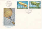 BALLON  "Draken" 1903 & "Caquot" 1917 Cover FDC Premier Jour,Romania. - Zeppeline