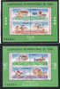 ROMANIA,1988,BLOCKS TENNIS ,WIMBLEDON,FLUSHING MEADOW,MELBOURNE,ROLAND GARROS X2,MNH,OG. - Tenis