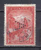 SS6097 - TASMANIA , 1d Wmk TAS Perfin  " A ". TATTERSALL’S A PATTERNS - Used Stamps