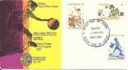 AUSTRALIA  FDC REHABILITATION BASKETBALL 3 STAMPS DATED 02-08-1972 CTO SG? READ DESCRIPTION !! - Covers & Documents
