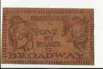 LEATHER Postcard, Give My Regards To Broadway, C1906, LH007 - Unclassified