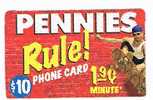 STATI UNITI (USA) - (REMOTE)   SMAR TALK  - PENNIES RULE! SKATEBOARD     $ 10 - USED - RIF. 1199 - Otros & Sin Clasificación