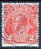 Australia 1931-36 King George V 2d Golden Scarlet- C Of A Wmk Used  SG 127 - Actual Stamp - Parkes NSW - Used Stamps