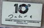 10 ANS - JAHRE - BANQUE GENERALE DU LUXEMBOURG (SUISSE) S.A. - Bancos