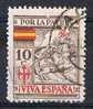 Por La Patria. SANTIAGO, 10 Cts Guerra Civil VARIEDAD º - Spanish Civil War Labels