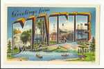 Greetings From Maine, Large Letter Linen Postcard, ME001 - Unclassified