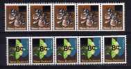 New Zealand - 1977 - Coil Stamps (Strips Of 5) - MNH - Nuovi