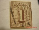 HAMBURG 1859,  MICHEL OR SCOTT 2,  1  S BROWN,  USED - Hamburg (Amburgo)