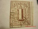 HAMBURG 1859,  MICHEL OR SCOTT 2,  1  S BROWN,  USED - Hamburg