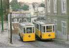 TRAMWAY PORTUGAL : LISBONNE Funiculaire De GLORIA Pente 18 % Voitures 1 Et 2 Le 10 Septembre 1995 - Funicular Railway
