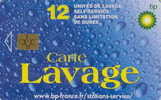 # Carte A Puce Portemonnaie Lavage Mobil 19 - BP Logo Soleil 12u Gem D -tres Bon Etat- - Lavage Auto