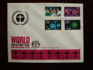 KUT 1974 WORLD POPULATION YEAR  FULL SET (4 Values) On FDC. - Kenya, Uganda & Tanzania