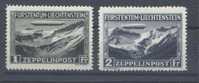 LIECHTENSTEIN - ZEPPELIN, 2 VALUE - V3777 - Airships