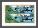 Inde 2009 Bloc De 4 Timbres Oblitérés Sur Fragment Avec Dauphins - Dauphins