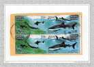 ✅ Inde 2009 Bloc De 4 Timbres Oblitérés Sur Fragment Avec Dauphins - Dolphins