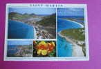 Carte Postale Affranchie :  Saint Martin , Antilles Françaises, 1993, 11x16 Cm (coin Supérieur Gauche Corné) - Saint Martin