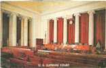 USA – United States – Washington DC – U.S Supreme Court – Court Room – 1950s Unused Chrome Postcard [P3013] - Washington DC