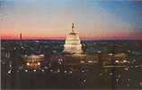 USA – United States – Washington DC – Capitol At Night - Old Unused Chrome Postcard [P3041] - Washington DC