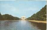 USA – United States – Washington DC - Lincoln Memorial Looking Across Reflection Pool – 1950s Used Chrome Postcard [P30 - Washington DC