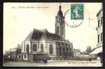 CPA  ANCIENNE- FRANCE- BUCHY (76)- PLACE DE L'EGLISE- GROS PLAN- ROULOTTE DE SALTIMBANQUES-ATTELAGE D'ANE- - Buchy