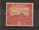 SAAR - 1925 ISSUE 30c RED MH * - Unused Stamps