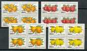 1979 NORTH CYPRUS SURCHARGED EXPORT PRODUCTS - FRUITS BLOCK OF 4 MNH ** - Ongebruikt