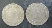 No.PF. Germany German Empire 2 Psc. X 10 PFENNIG 1912 A - 10 Pfennig