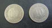 No.PF. Germany , German Empire Coins 2 Psc.  X 10 PFENNIG 1905 A - 10 Pfennig