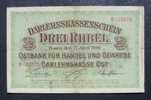 NoT. Darlehnskasse Ost, Posen Poznan - 3 Rubles Rubel 1916  - Rare - Gothic F / Crossed F - D102079 - WWI