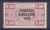 BELGIE - DA Nr 16 - Dagbladen/Journaux - MNH** (gomvlekje/tache De Gomme) - Cote 165,00 € - Dagbladzegels [JO]