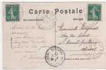 Cachet Rond Pointillé De Mesnil Guillaume , Calvados / Carte Du 5/1/11 De Orbec , 2 Scans - Briefe U. Dokumente