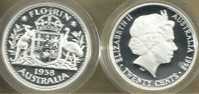 AUSTRALIA 20 CENTS FLORIN 1938  FROM MASTERPIECES IN SILVER 1998 PROOF QEII  READ DESCRIPTION CAREFULLY!! - Florin