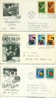 United Nations New York 1960 - 1962 9 FDC - FDC