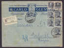 Italy CARLO GLESSICH Registered Recommandata TRIESTE (N. 7)(Via Cesare Battisti) Label 1927 Cover Erfurth Bayern Germany - Trentino & Triest