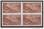 ES1177-LA318TA.Spain Espagne SUPER-CONSTELLATION Y NAO SANTA MARIA 1955/56.(Ed.1177**)sin Charnela LUJO  BLOQUE DE 4 - Unused Stamps