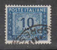 Italia   -  1947.   Segnatasse  10 £.  Azzurro.  Buona Centratura - Impuestos