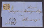 Bayern Mi. 11 Und Numeral Cancel "98" AUGSBURG 1864 Cover Brief Nach BONISWYIL Schweiz Switzerland - Covers & Documents