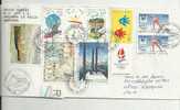 OLYMPICS  LILLEHAMMER 1994 -ANDORRA-1994- FDC WINTER GAMES LILLEHAMMER W/  2 STAMPS OF 3.70 F.FR. + SEVERAL STAMPS-FLOWN - Winter 1994: Lillehammer