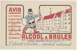 Buvard AVIS :  Alcool à Bruler - Produits Ménagers