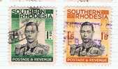 Südrhodesien 1937 Mi 50-51 Königsporträt - Rhodesia Del Sud (...-1964)