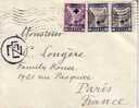 GRECE-LETTRE POUR LA FRANCE-BEL AFFRANCHISSEMENT - CUREUX CACHET ROND ?? - Lettres & Documents