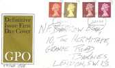 56741)lettera F.d.c. Inglese Con 4 Valori + Annullo - 1952-1971 Pre-Decimale Uitgaves