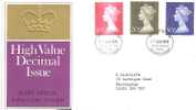 56750)lettera F.d.c. Inglese Con 3 Valori + Annullo - 1952-1971 Pre-Decimale Uitgaves