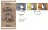 56762)lettera F.d.c. Inglese Con 3 Valori + Annullo - 1952-71 Ediciones Pre-Decimales