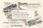 BU 573 /BUVARD   RHUMS  DES DEPARTEMENTS FRANCAIS D'OUTRE MER ANDRE VALOIS  LE HAVRE - Schnaps & Bier